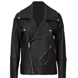 Rebecca Minkoff black leather biker moto Jacket